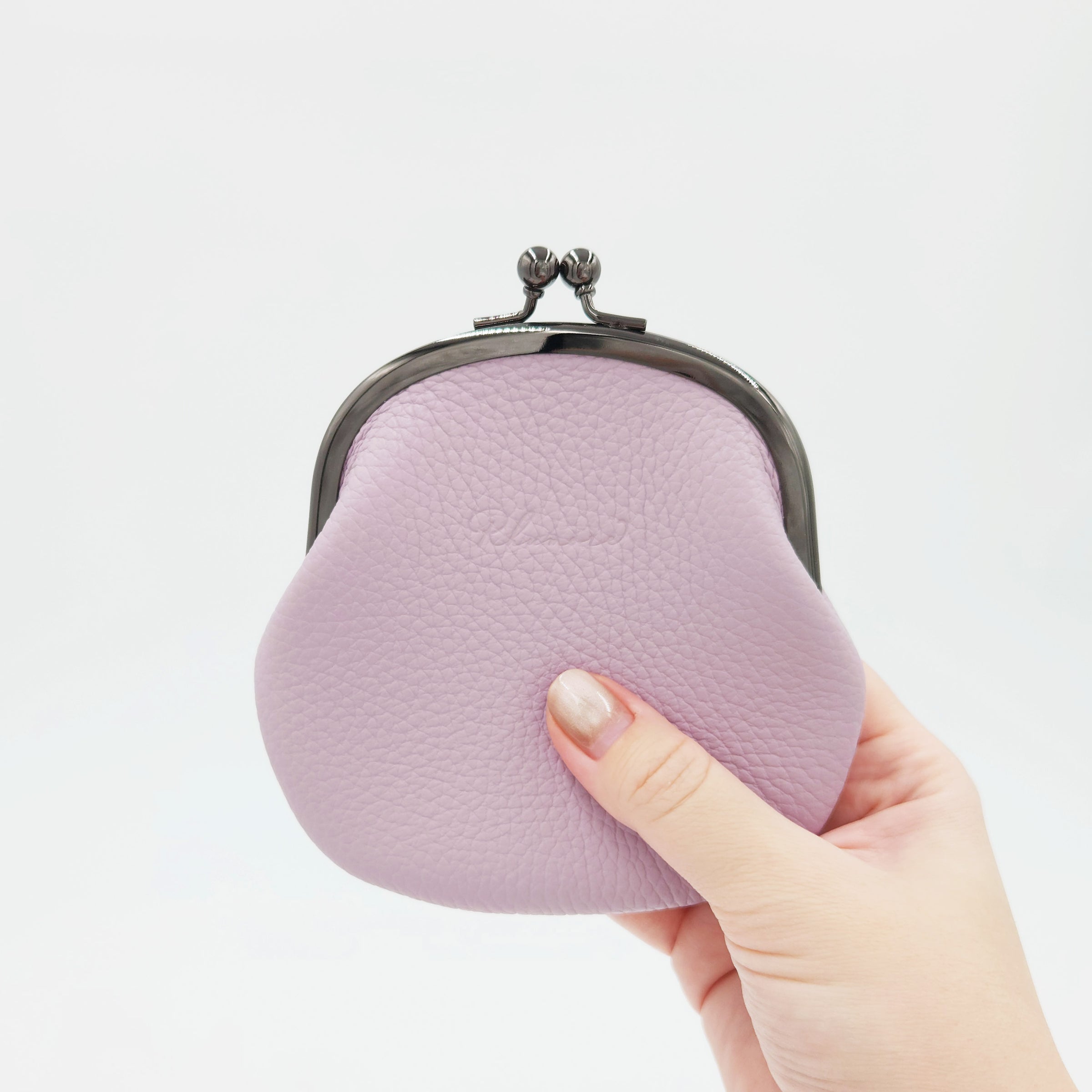 手縫いのがま口（初代）　ラベンダー