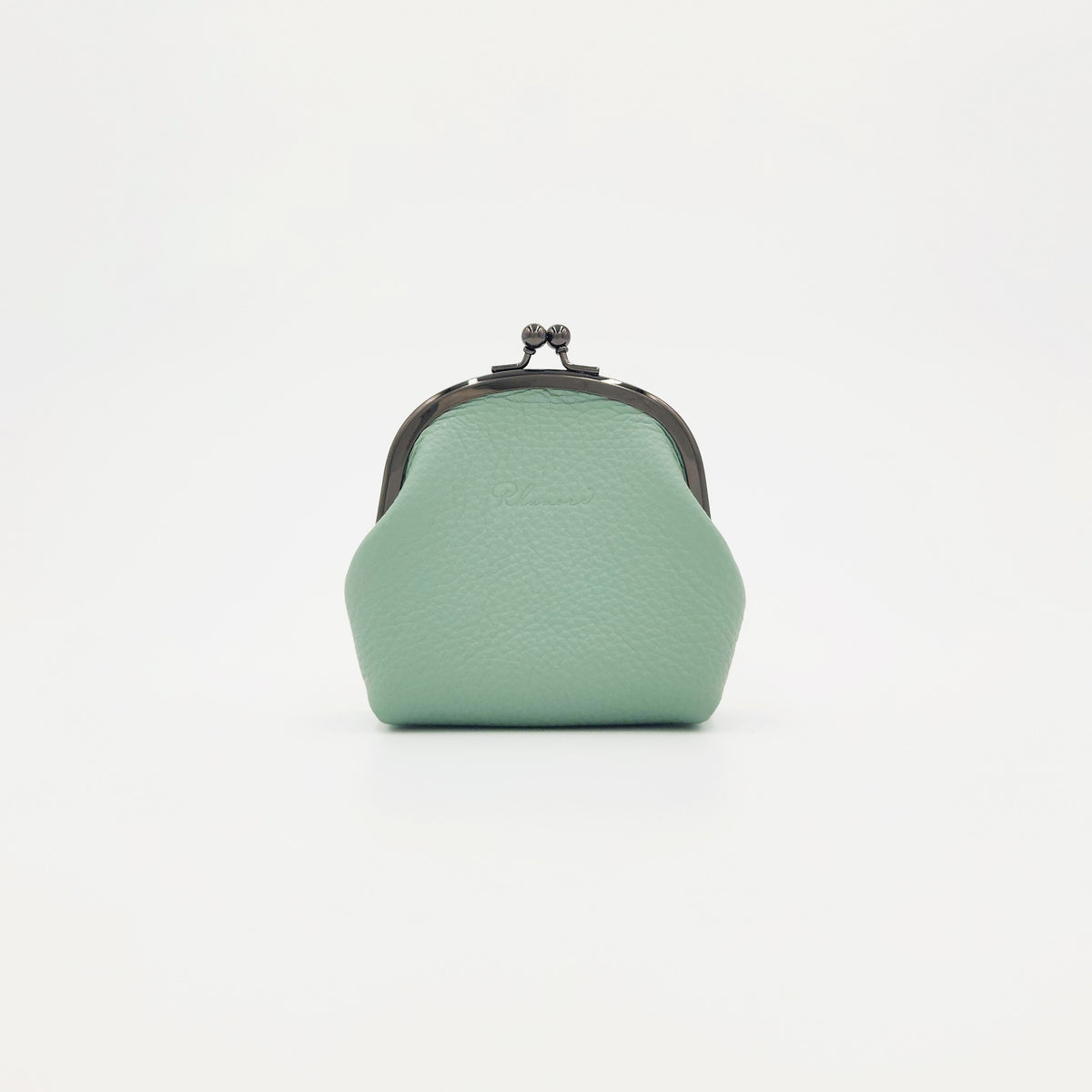 手縫いのがま口（R）　グリーン