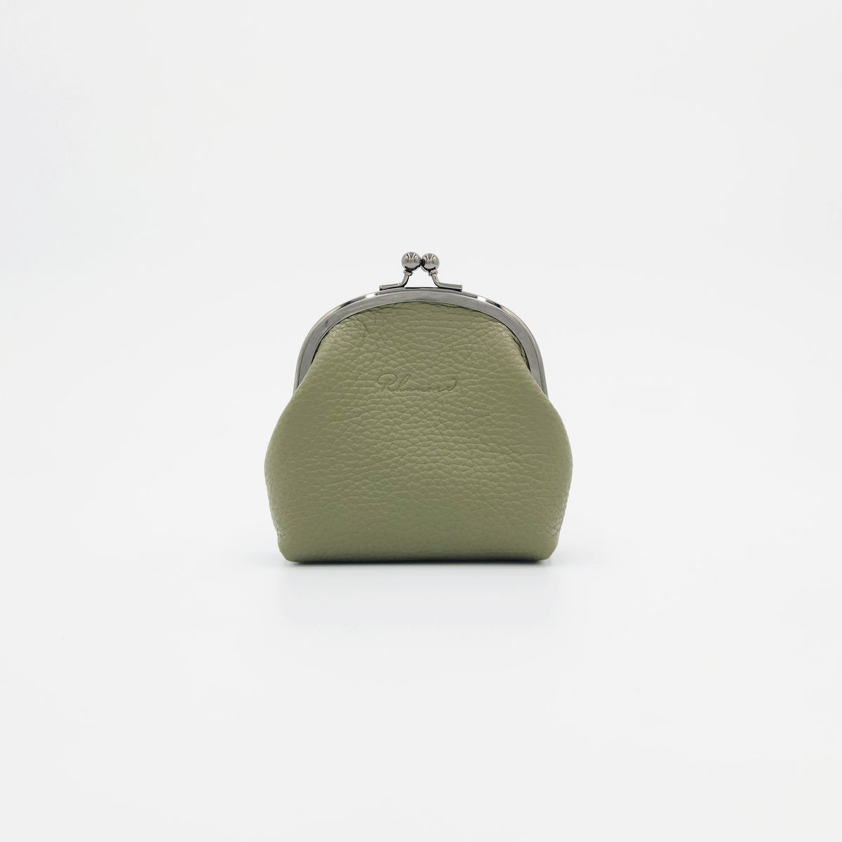 手縫いのがま口（R）　カーキ