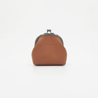 手縫いのがま口（R）　ブラウン