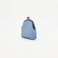 手縫いのがま口（R）　ブルー