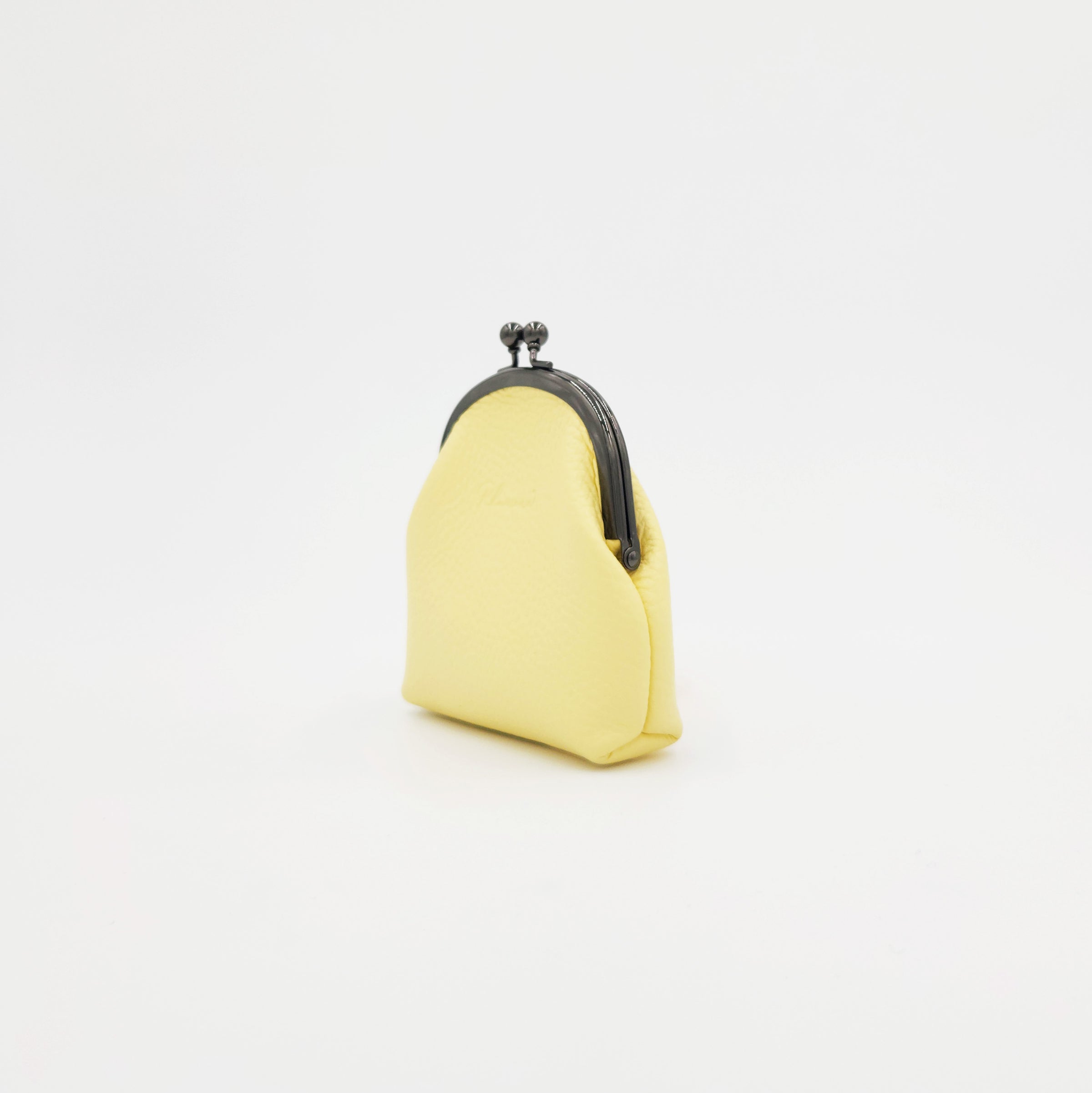 手縫いのがま口（R）　イエロー