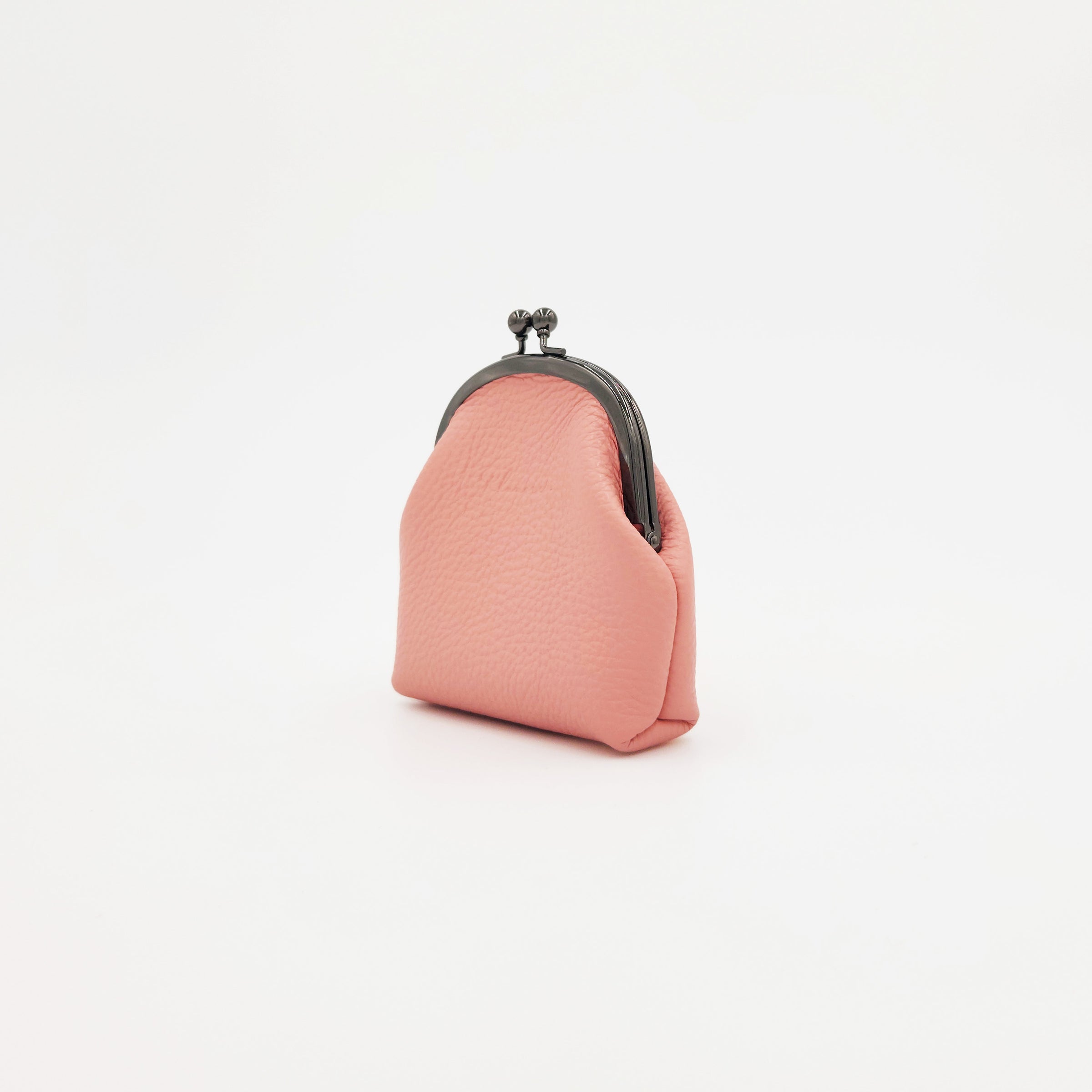 手縫いのがま口（R）　ピンク