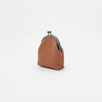 手縫いのがま口（R）　ブラウン