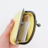 手縫いのがま口（R）　ネイビー