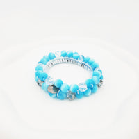 ビーズシュシュ　キャッツアイ