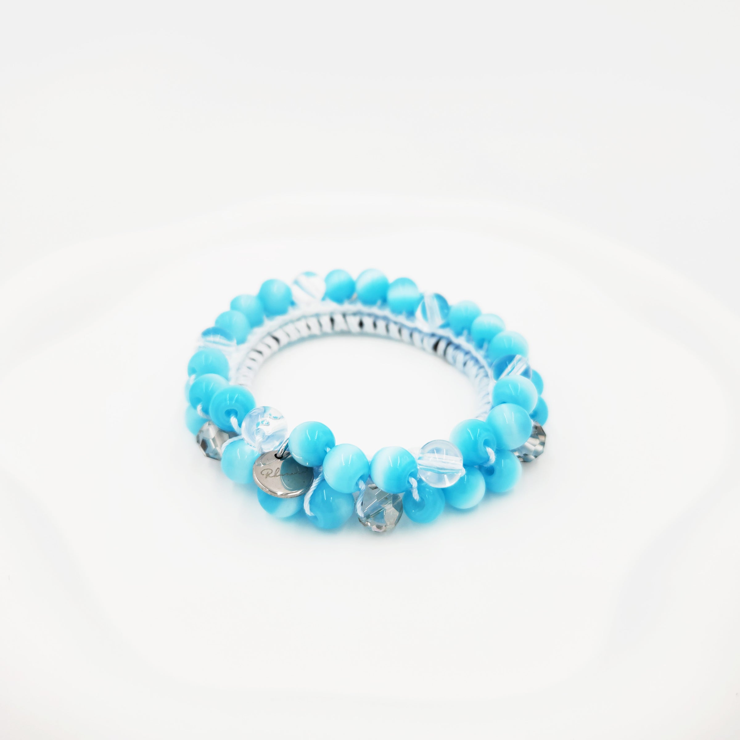 ビーズシュシュ　キャッツアイ