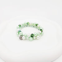 ビーズシュシュ　グリーン