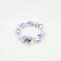 ビーズシュシュ　ラベンダー