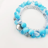 ビーズシュシュ　キャッツアイ