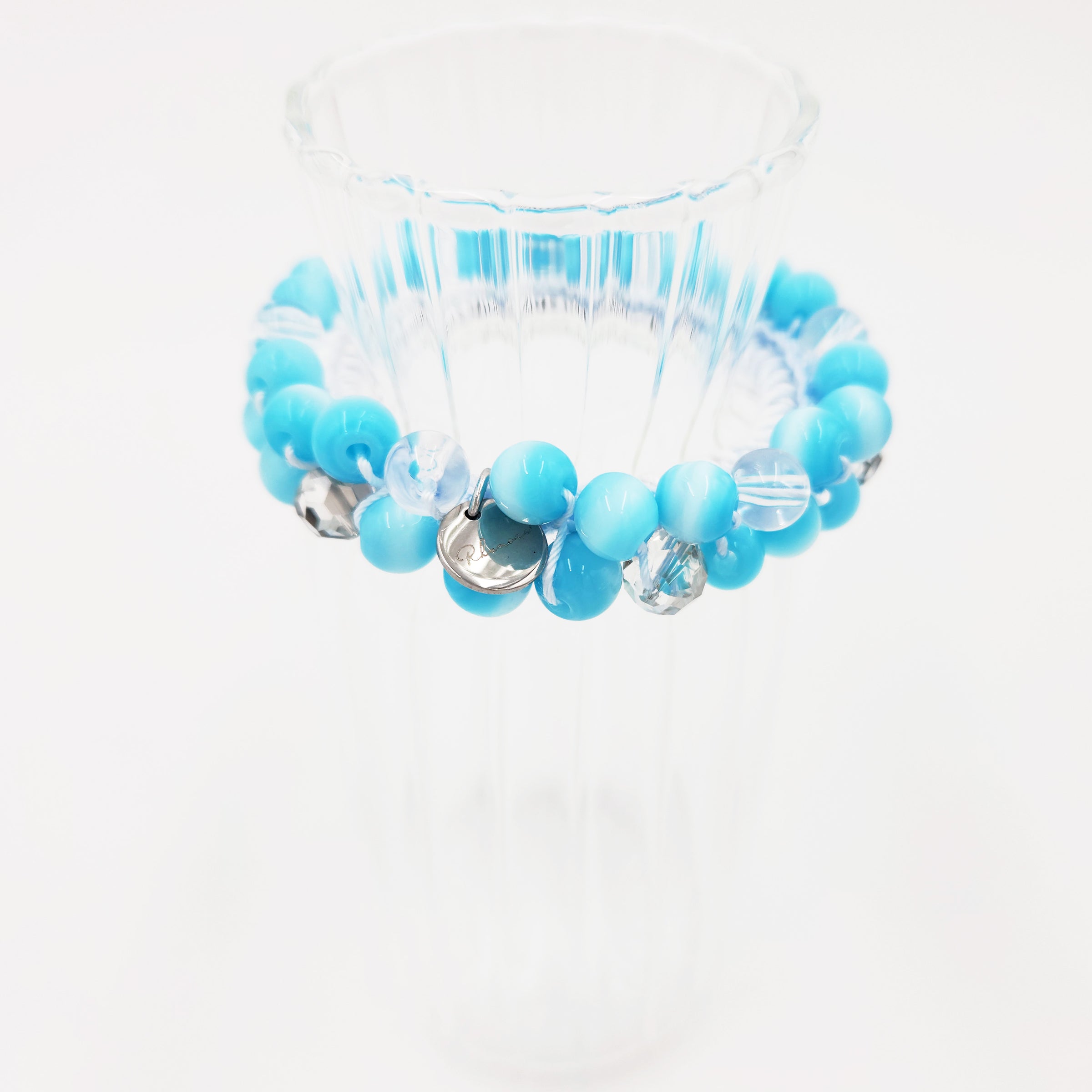 ビーズシュシュ　キャッツアイ