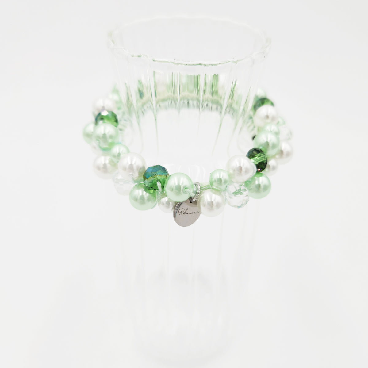 ビーズシュシュ　グリーン