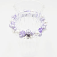 ビーズシュシュ　ラベンダー