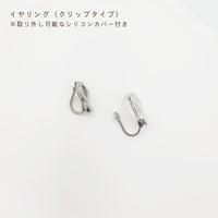 天然石（アマゾナイト）× 丸　ピアス＆イヤリング