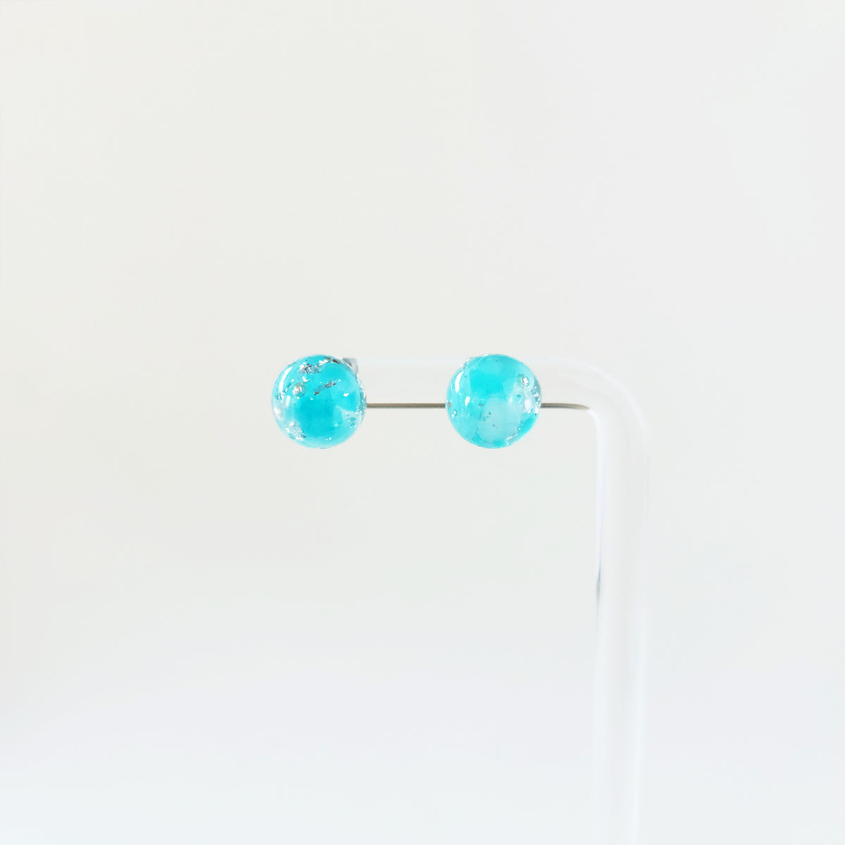 天然石（アマゾナイト）× 丸　ピアス＆イヤリング