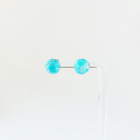 天然石（アマゾナイト）× 丸　ピアス＆イヤリング