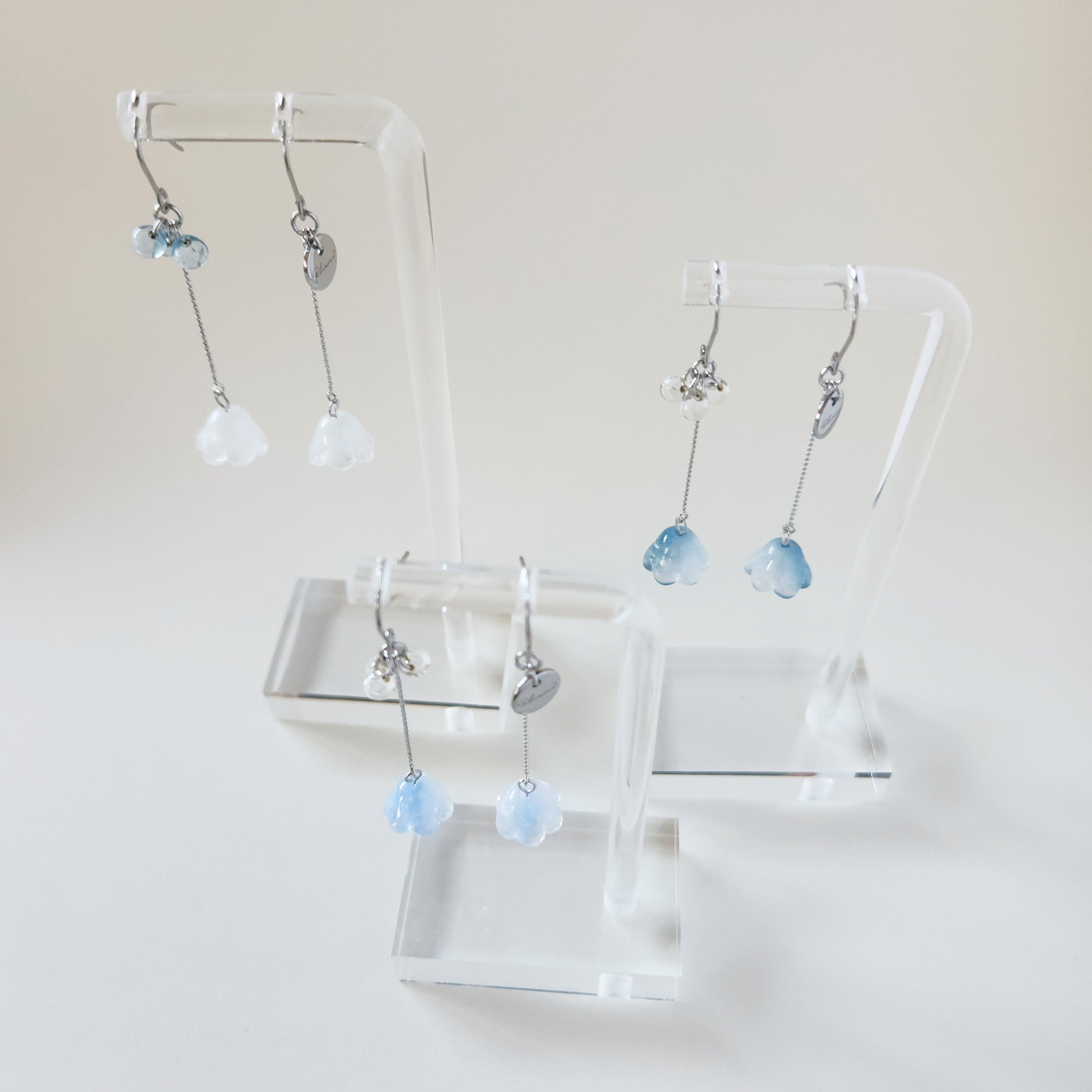 ガラス × 花 ピアス or イヤリング – Rhumore