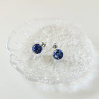 天然石（ラピスラズリ）× 丸　ピアス＆イヤリング