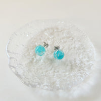 天然石（アマゾナイト）× 丸　ピアス＆イヤリング