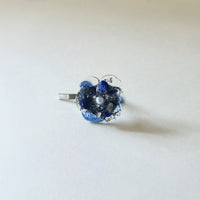 天然石（ラピスラズリ）× 花　ポニーフック