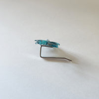 天然石（アマゾナイト）× 花　ポニーフック