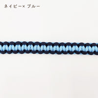 手縫いのがま口バッグ　ブルー