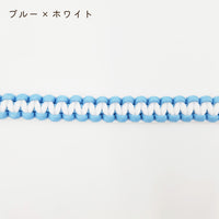 手縫いのがま口バッグ　ブルー