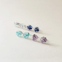 天然石（アマゾナイト）× 菊　ピアス or イヤリング